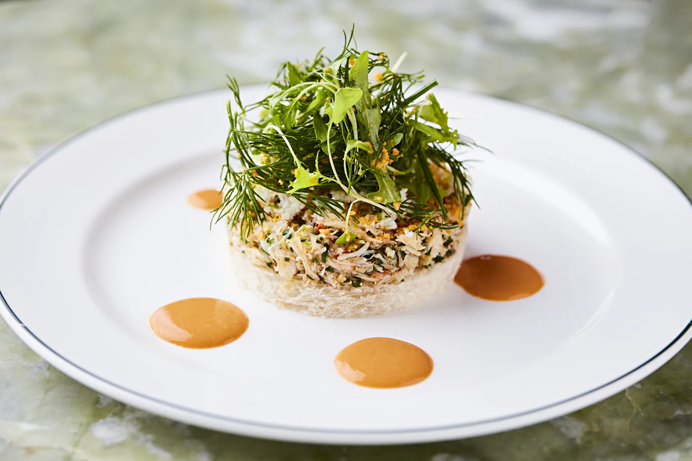 Langan's Brasserie - dressed crab on toast