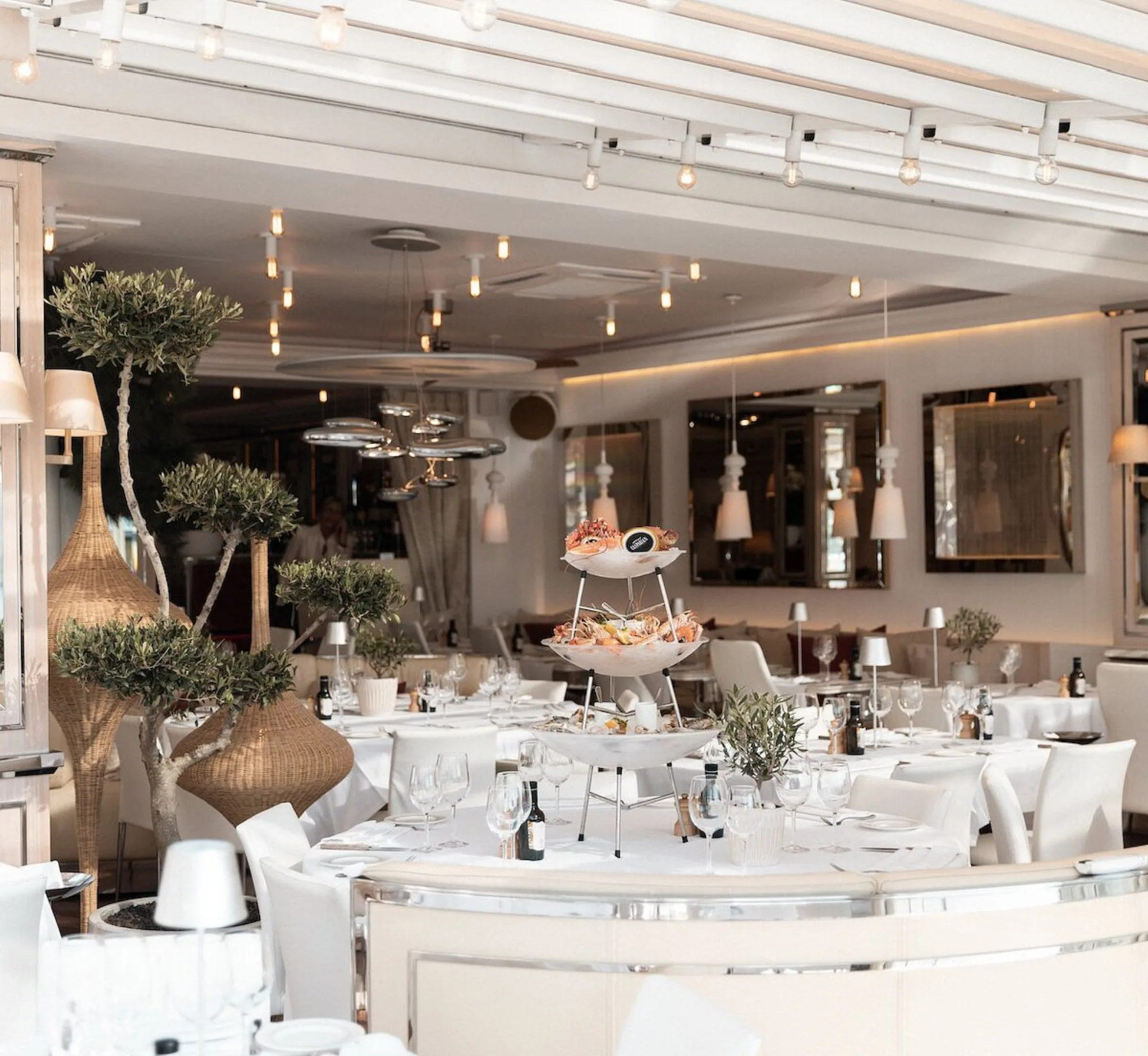 Le Girelier - dining room olive trees