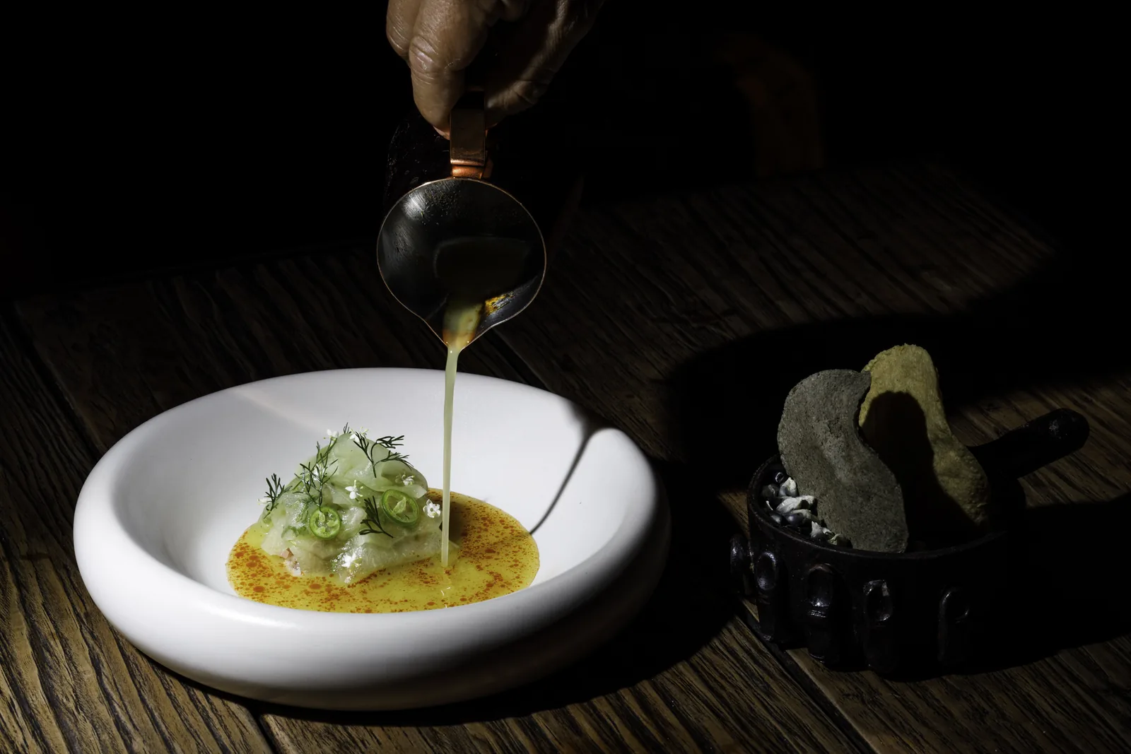 Limosneros - dish plated tasting course