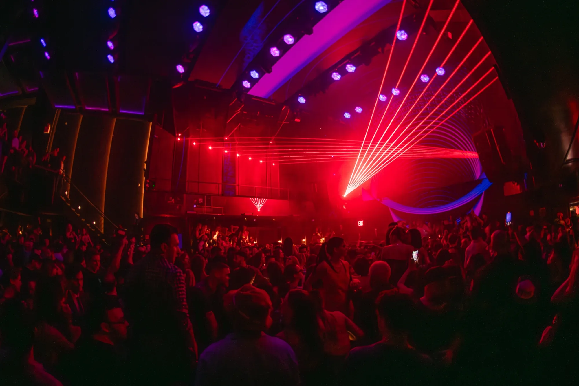 Marquee - red lasers wide stage