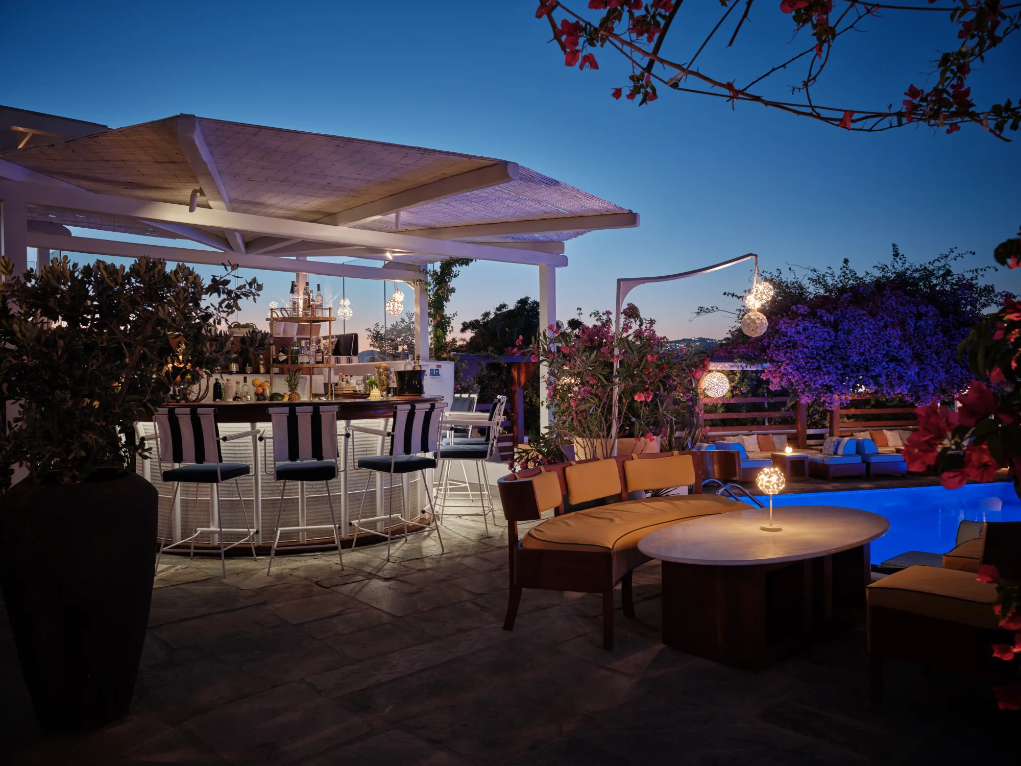 Matsuhisa - terrace at night