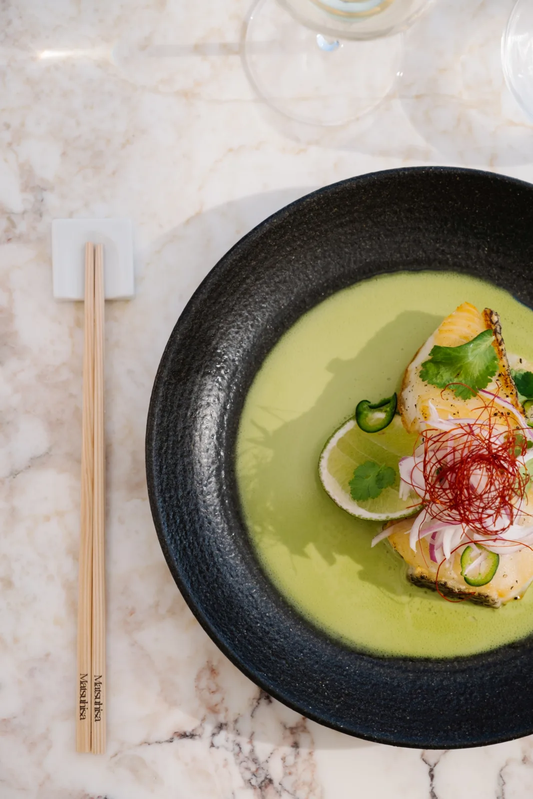 Matsuhisa Saint-Tropez - signature sea bass chili jalapeno