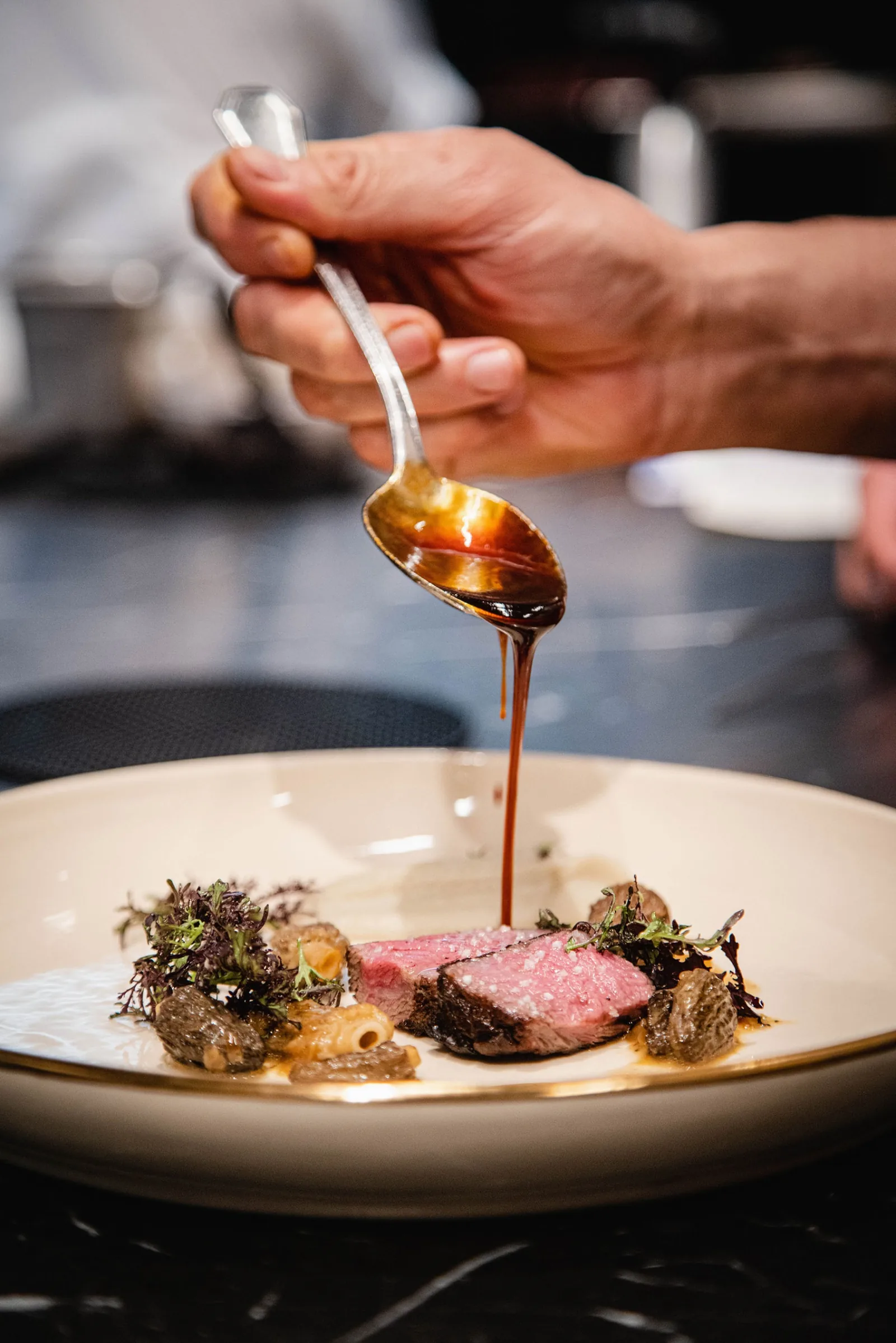Maximo Bistrot - main course being sauced