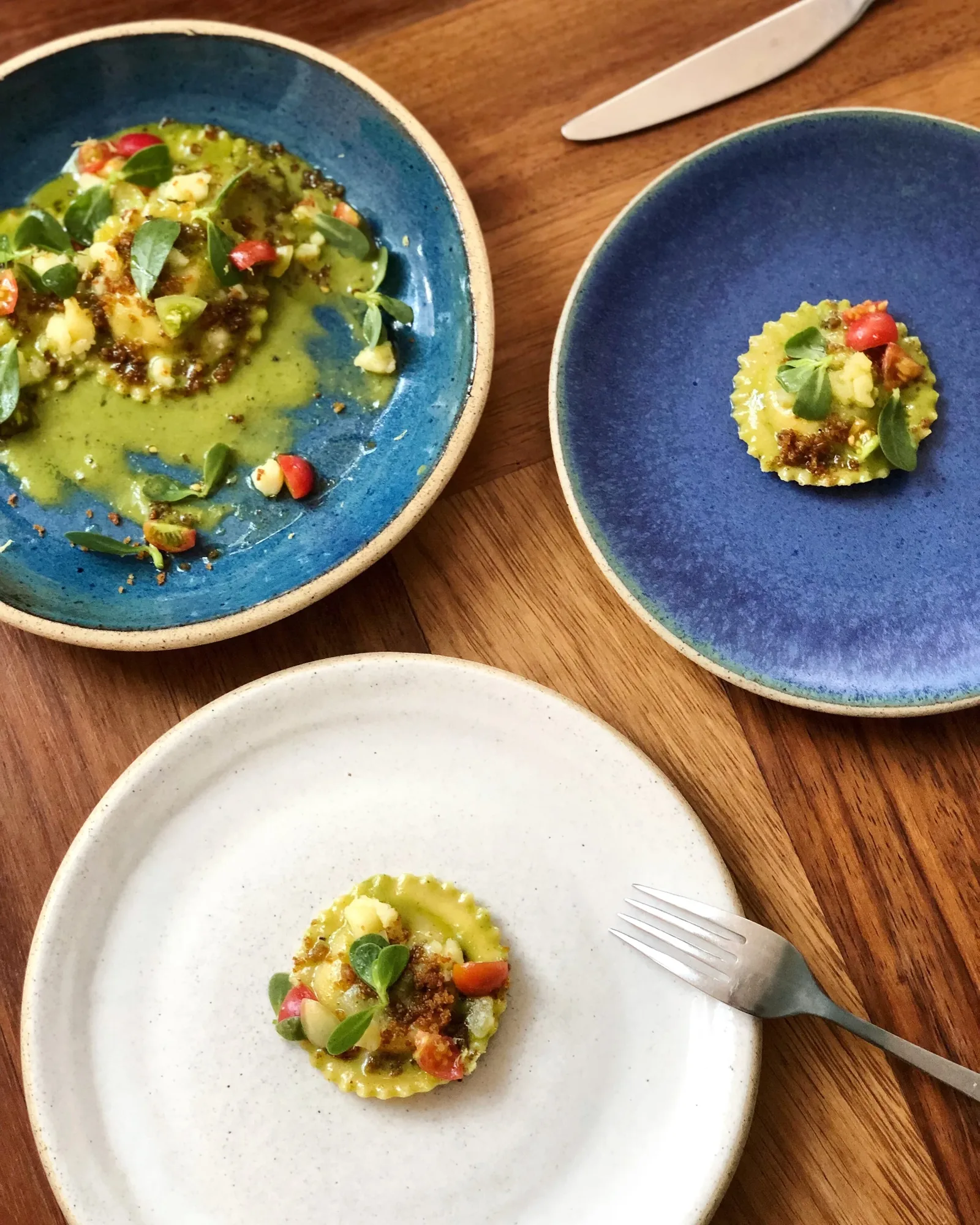 Meroma - ravioli and crudo