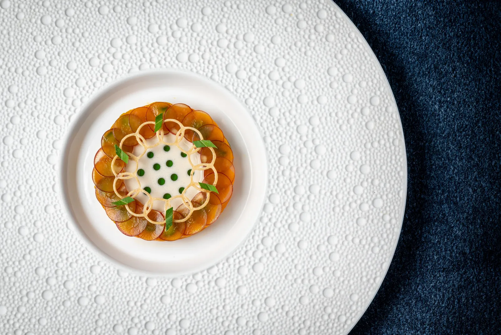Mia - signature plated dish overhead