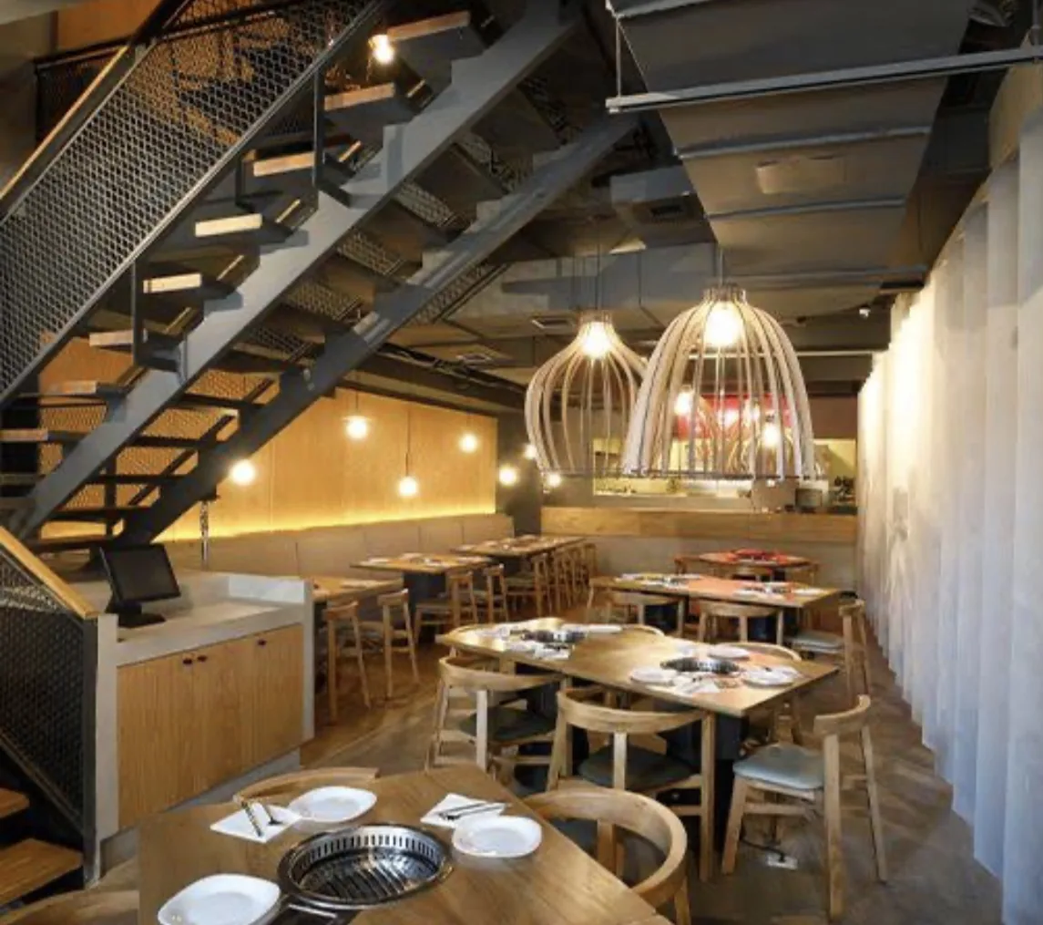 Midam - dining room with tabletop grills