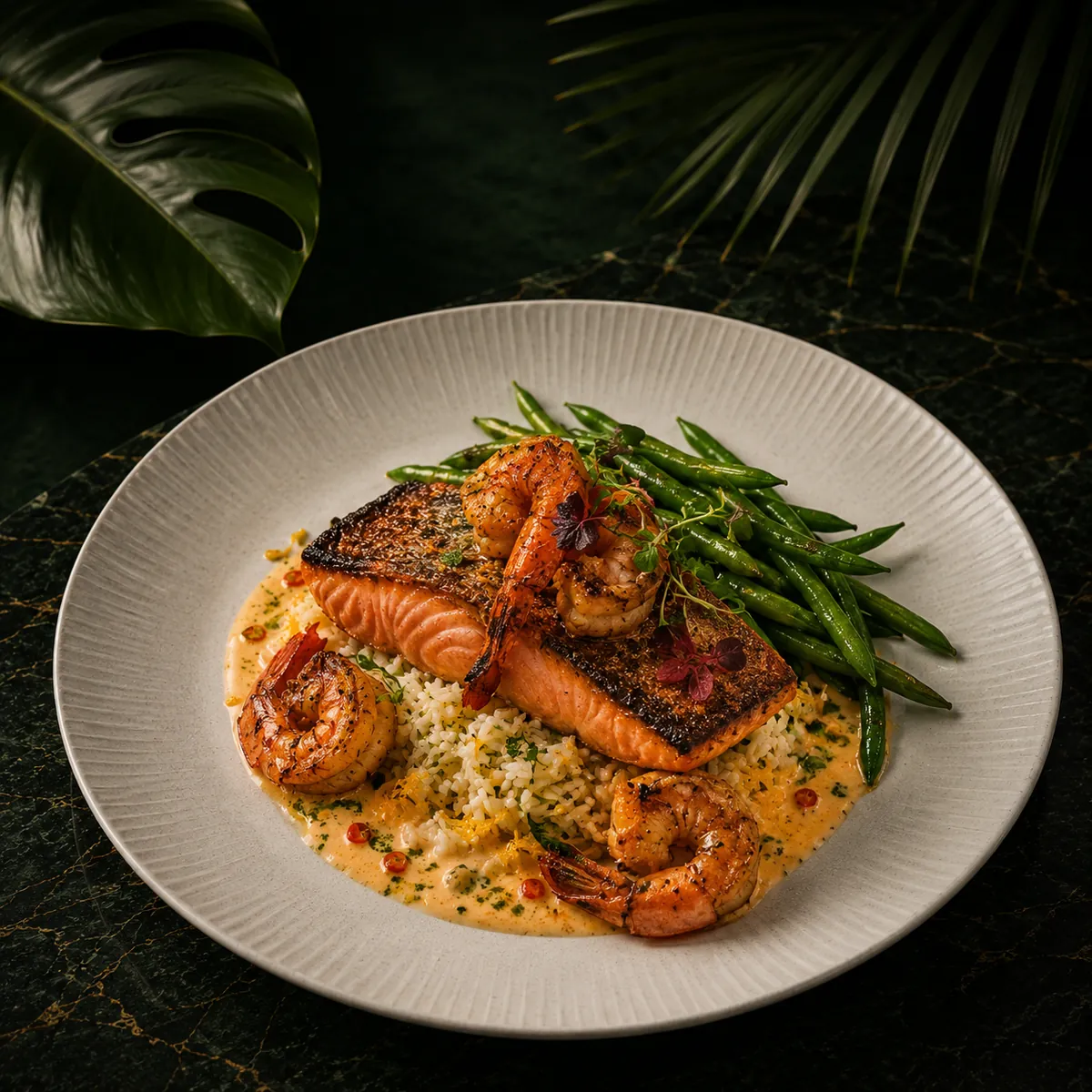 Monarca - salmon prawns