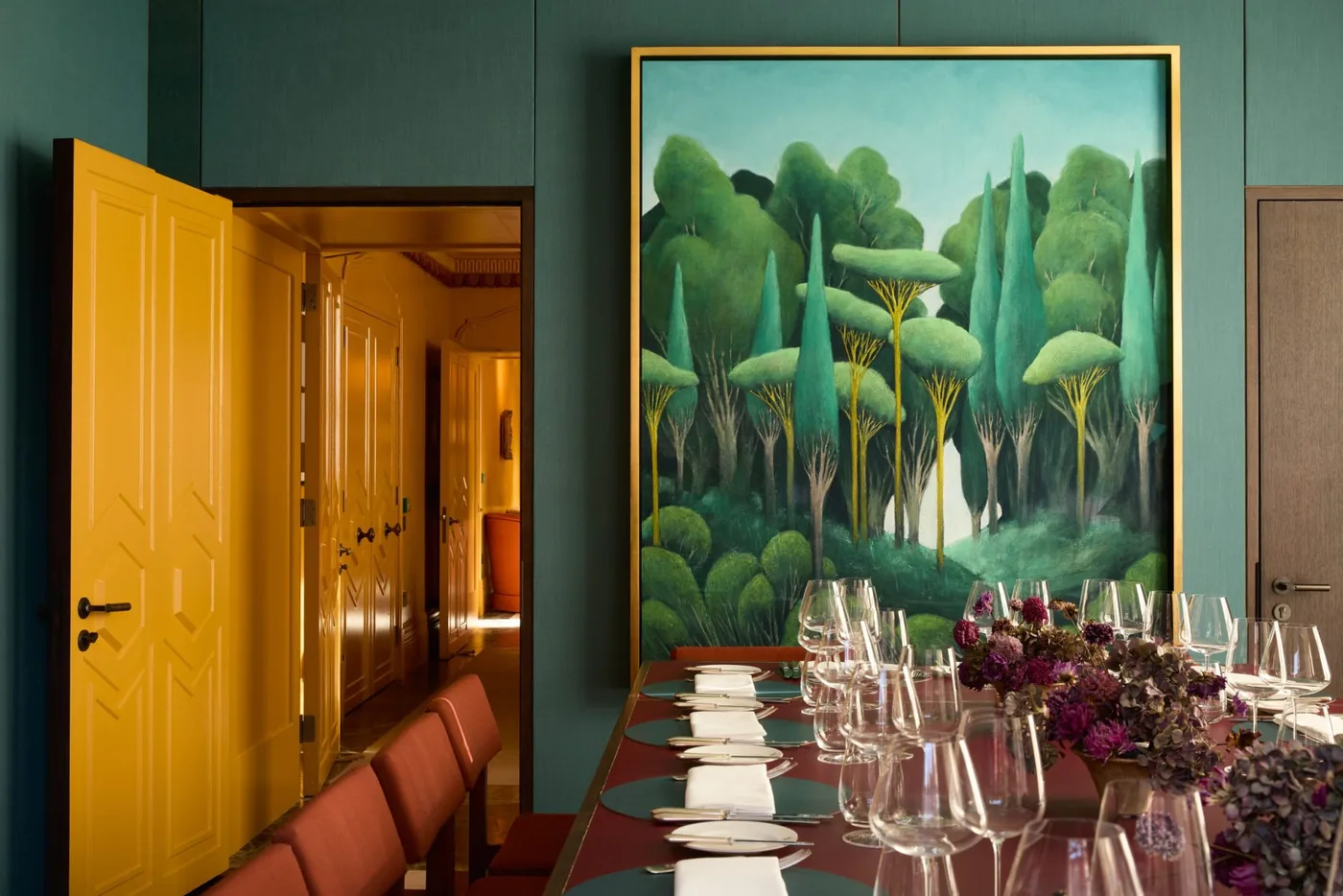 Mount St. Restaurant - private dining room art