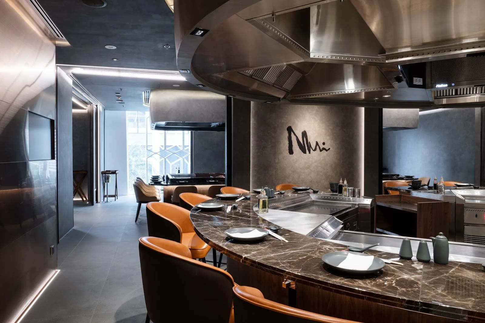 Nami Teppanyaki Steakhouse - teppanyaki counter branding