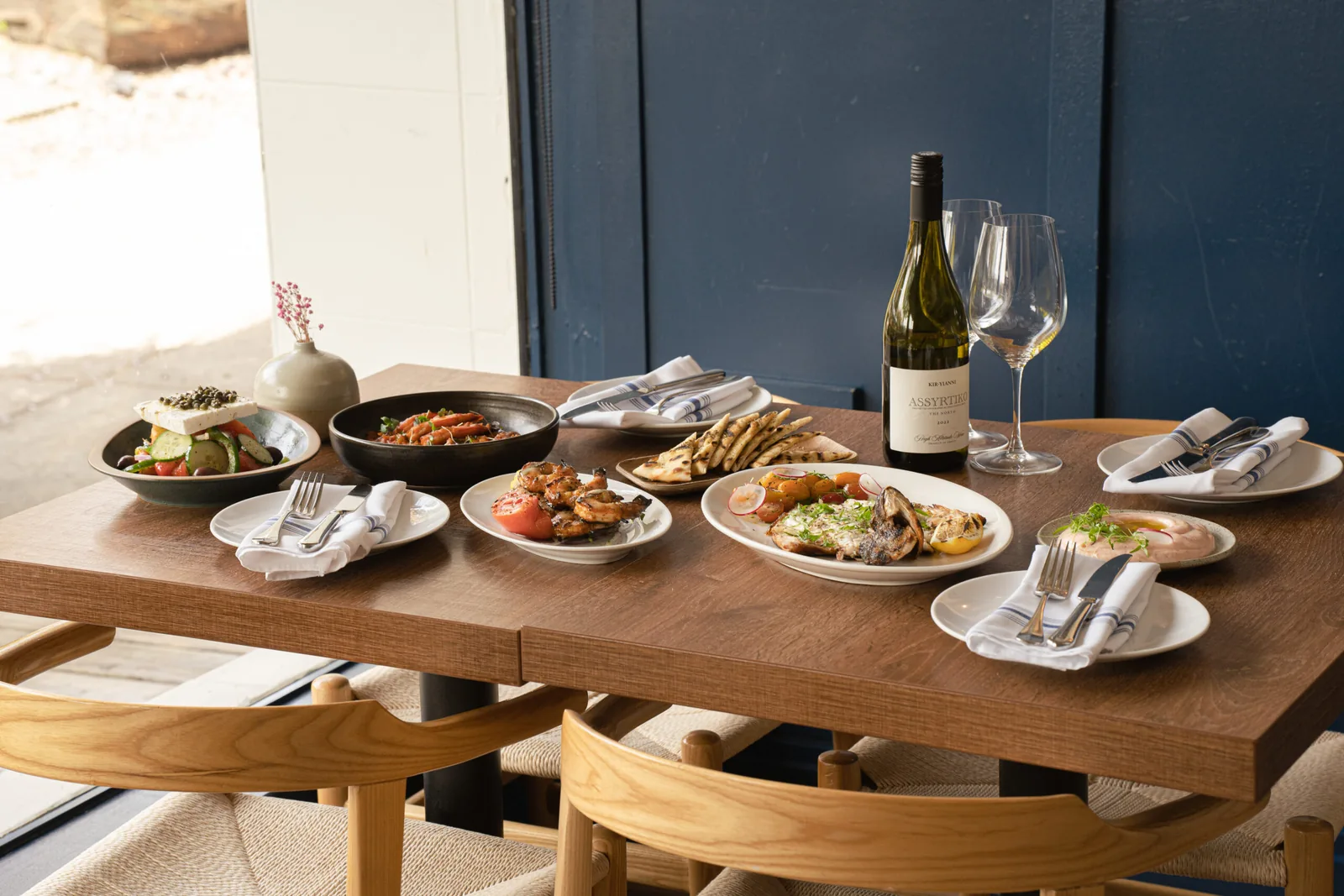Nammos Estiatorio - laid table dining room