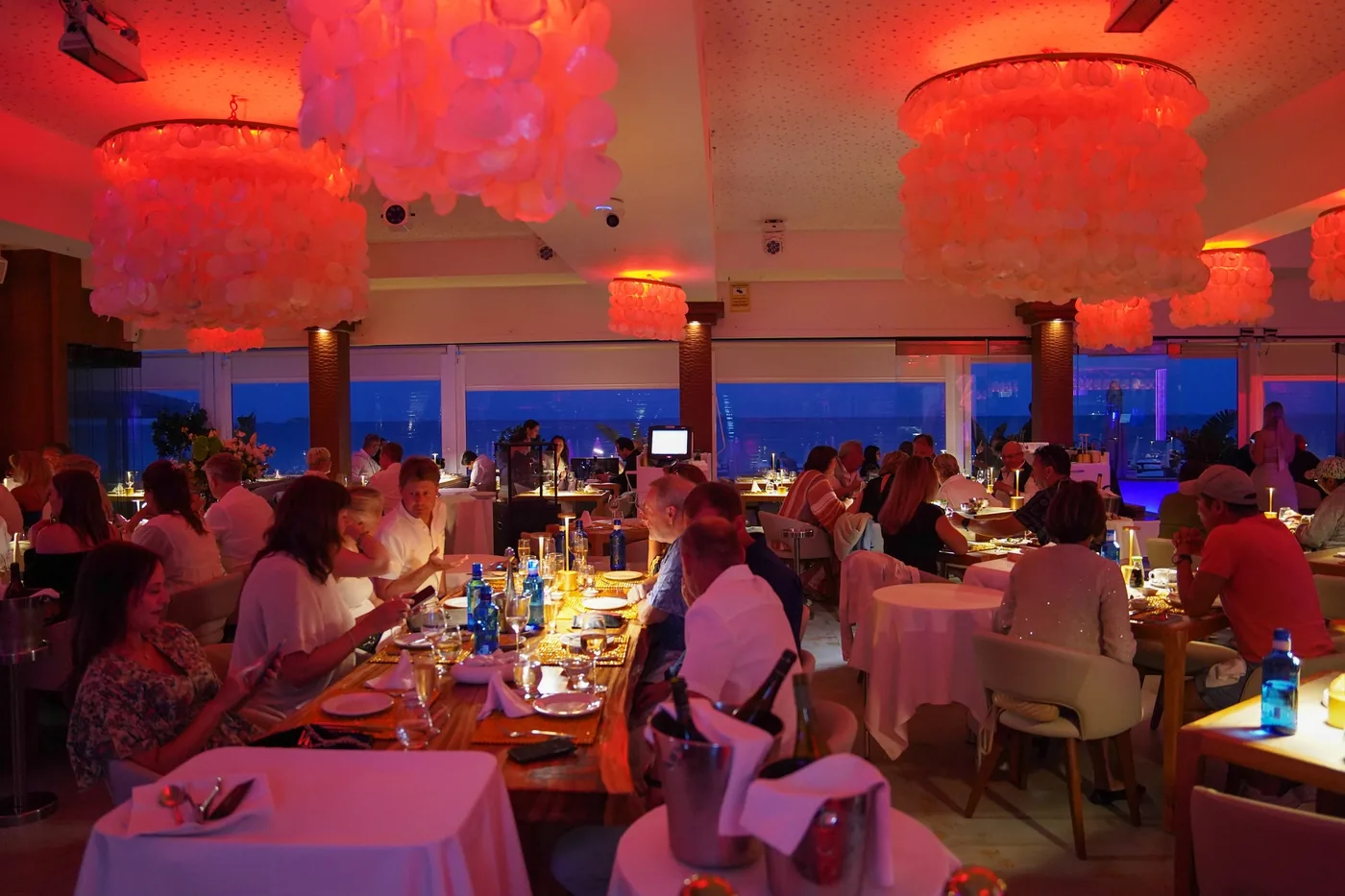 Nassau Beach Club - dining room dusk