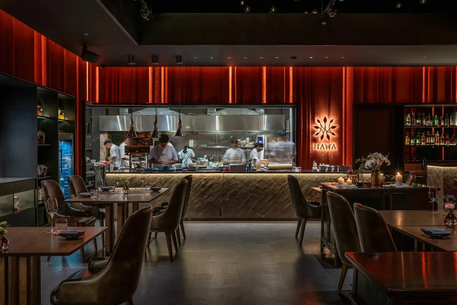 NAWA - dining room open kitchen bar