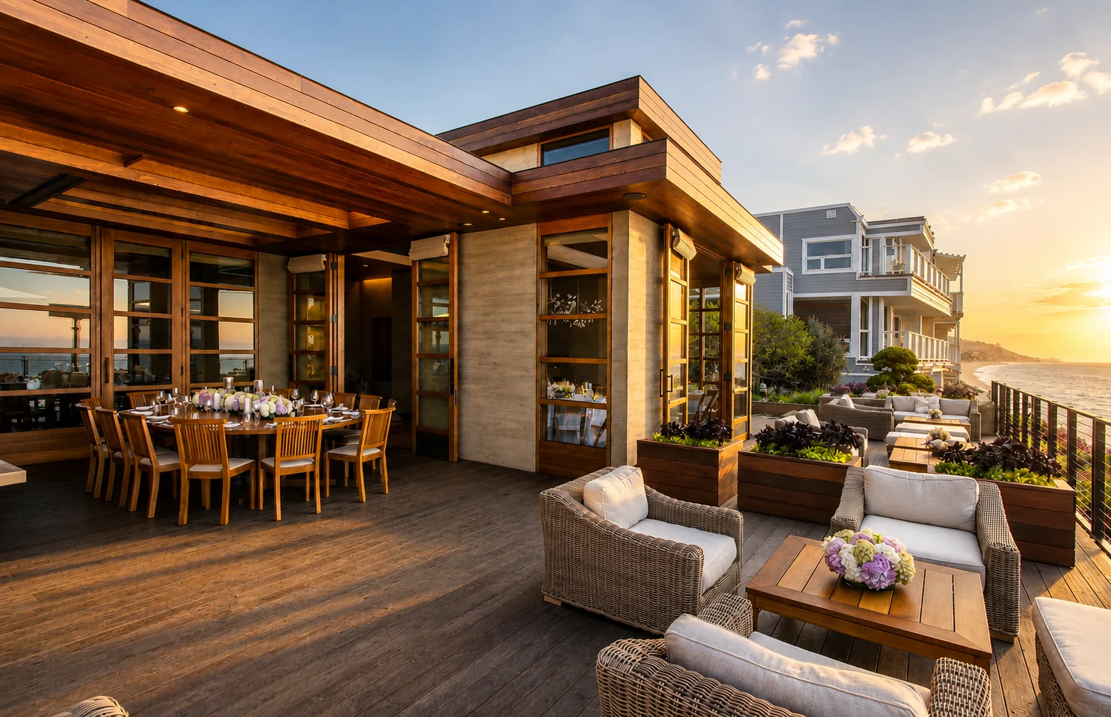 Nobu Malibu - the oceanfront deck