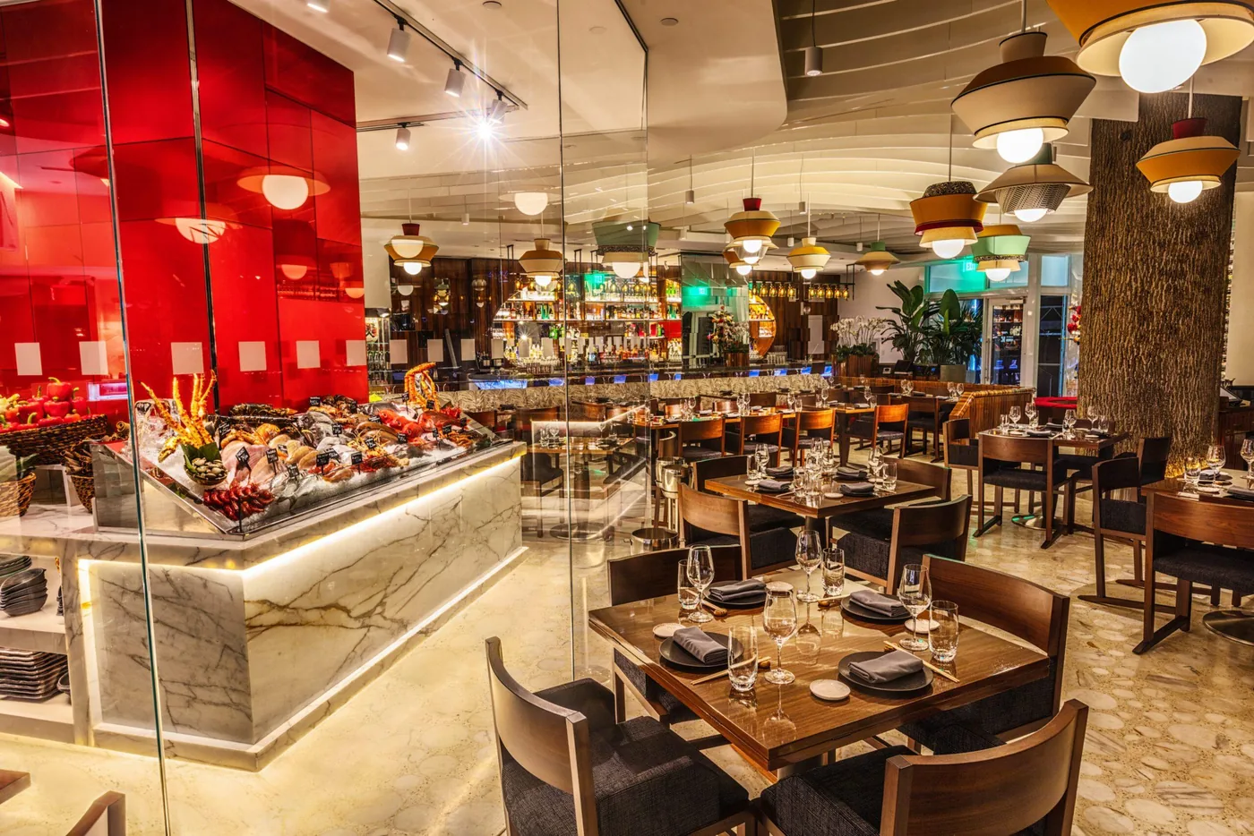 Novikov Miami - raw bar dining room