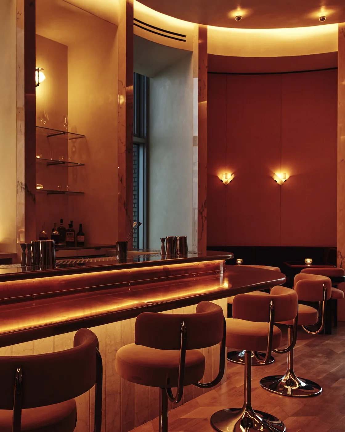 Overstory - art deco bar with view windows