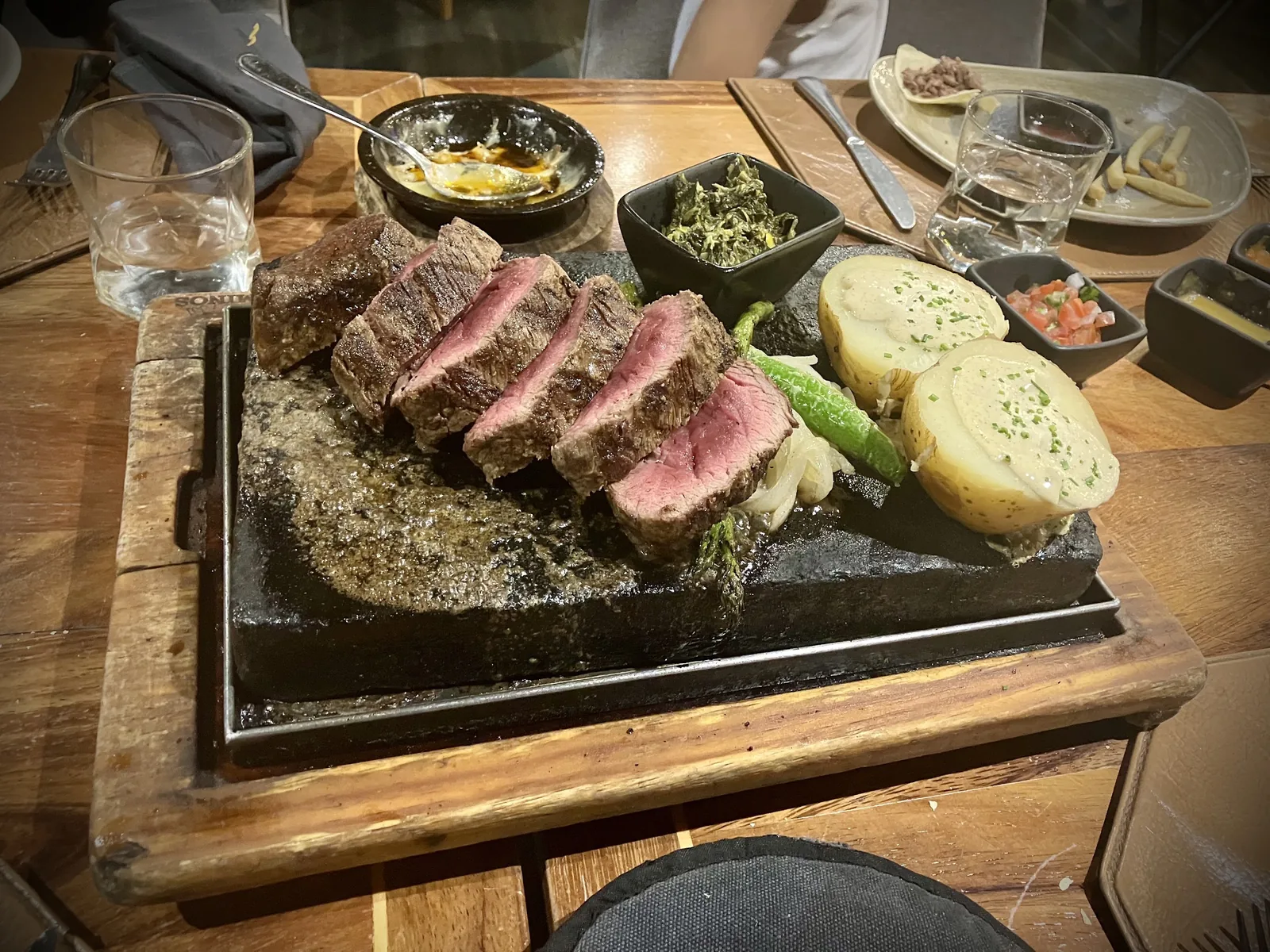Palominos - steak on hot stone
