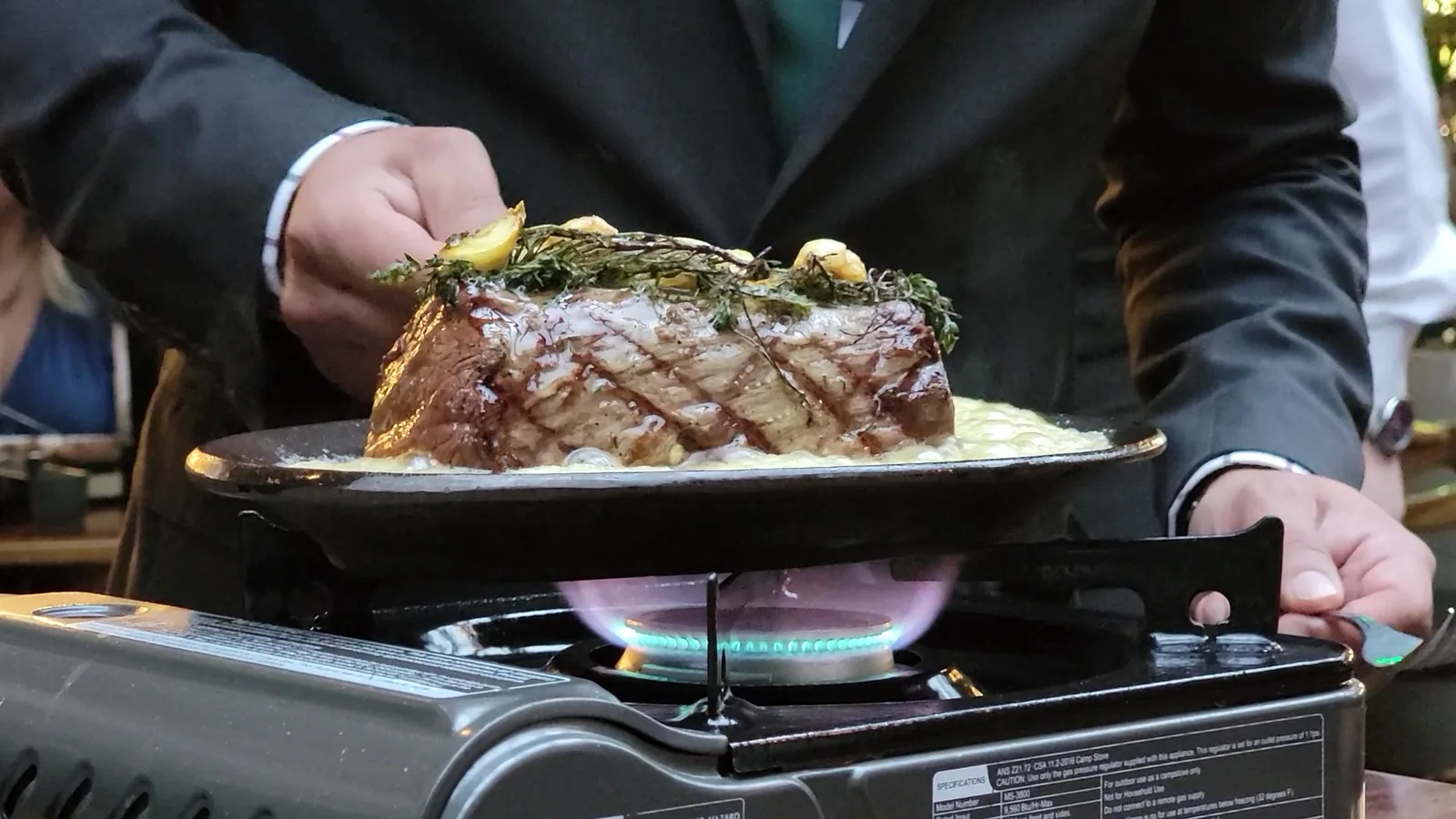 Palominos - steak served flambe