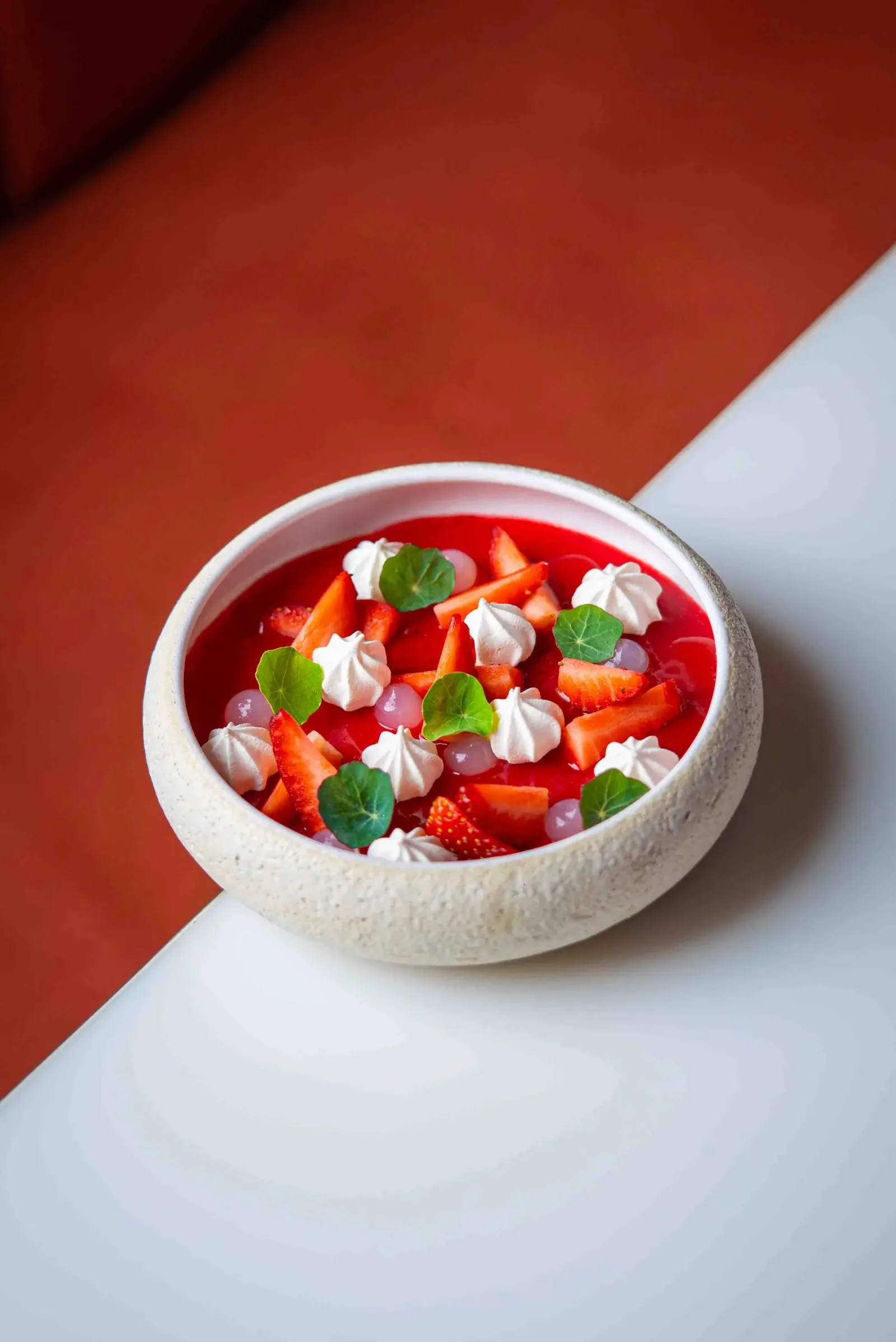 Pastel - tomato and burrata mediterranean salad