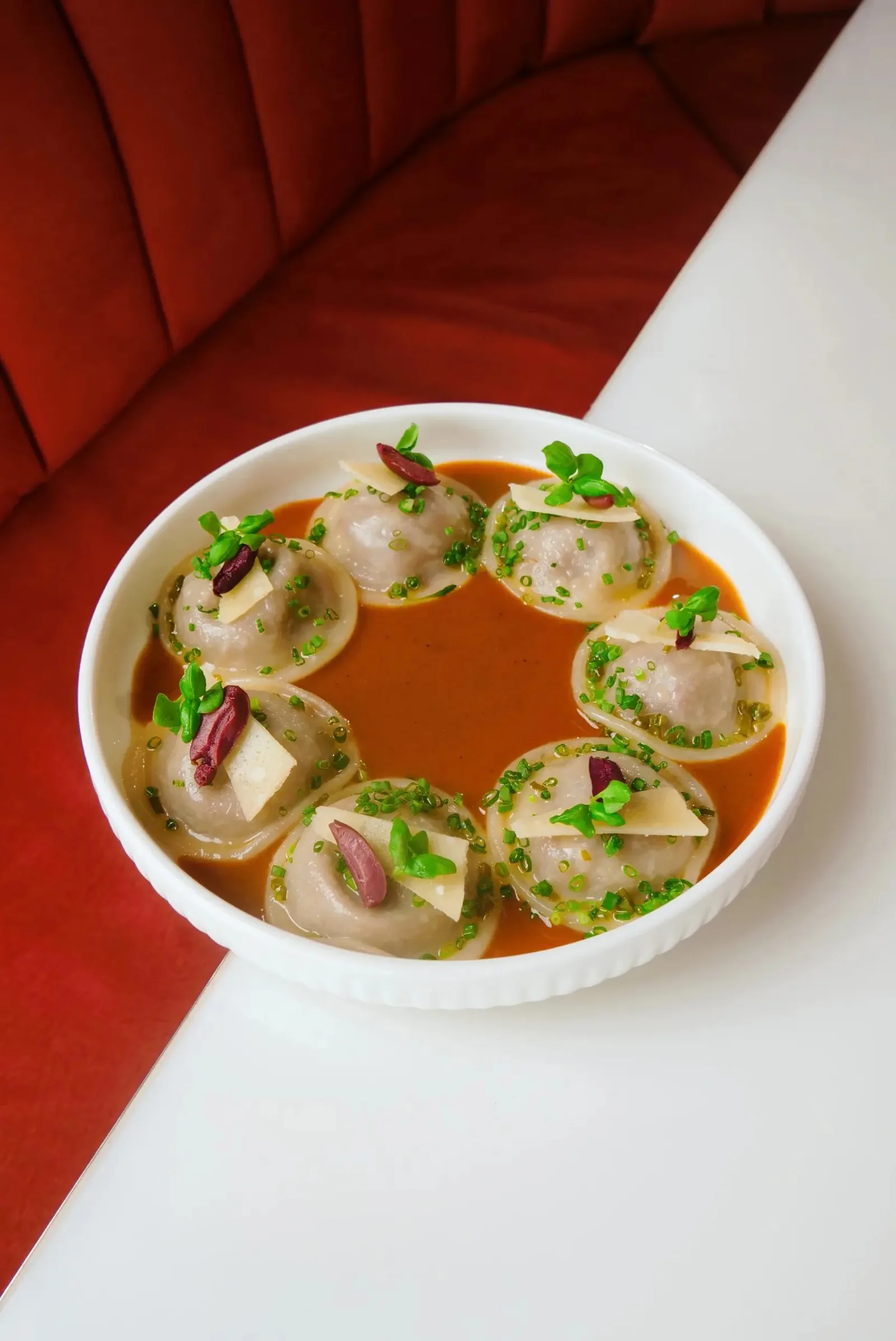 Pastel - dumpling soup course