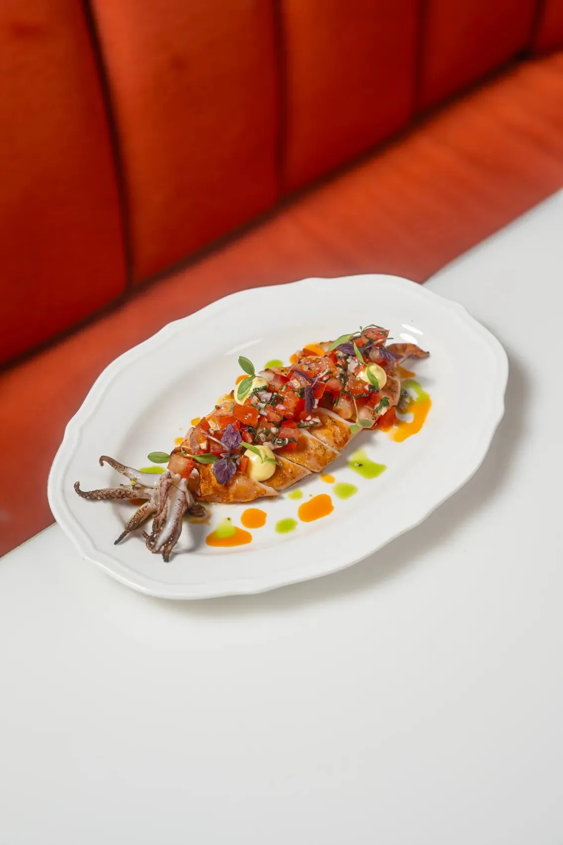 Pastel - plated main dish