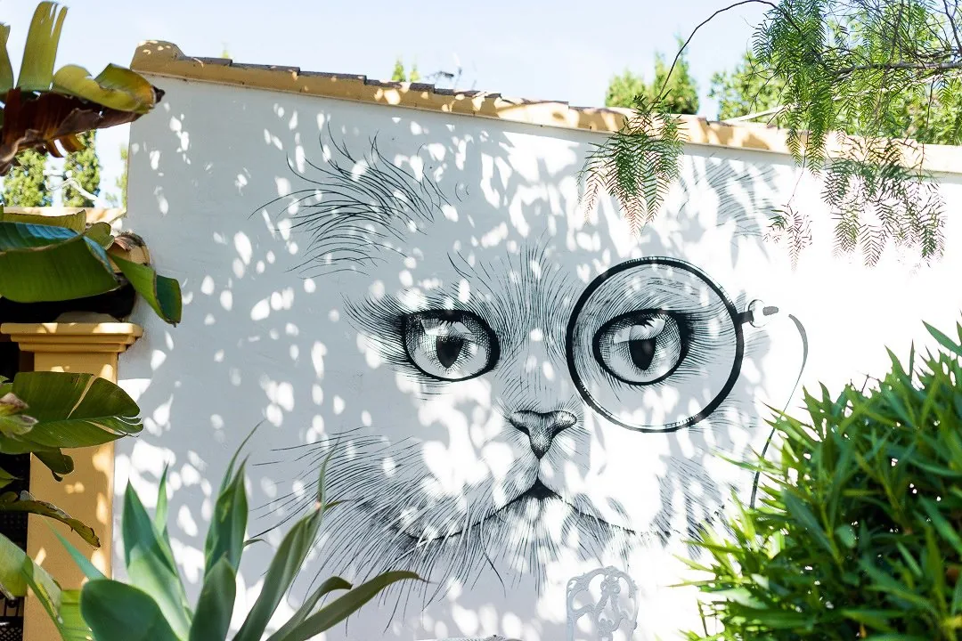 Pikes Ibiza - cat mural