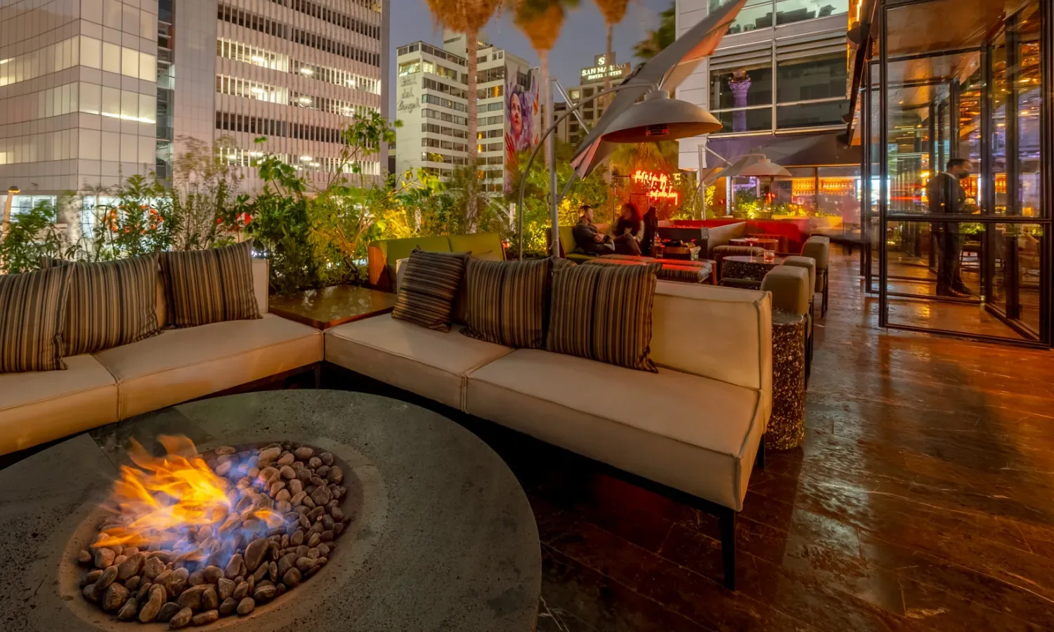 Prime Steak Club - terrace lounge with fire pit and reforma