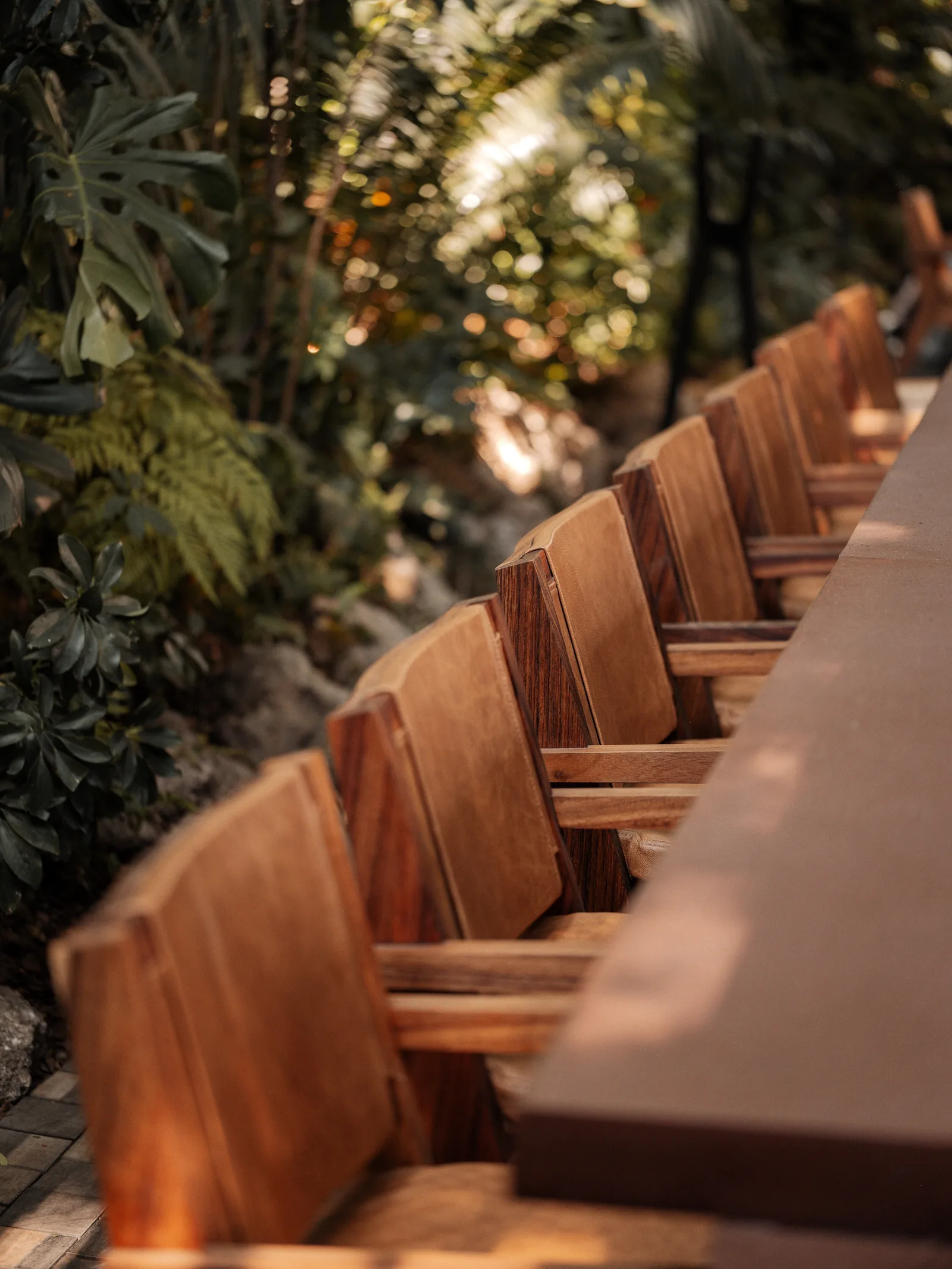 Pujol - courtyard bench seating