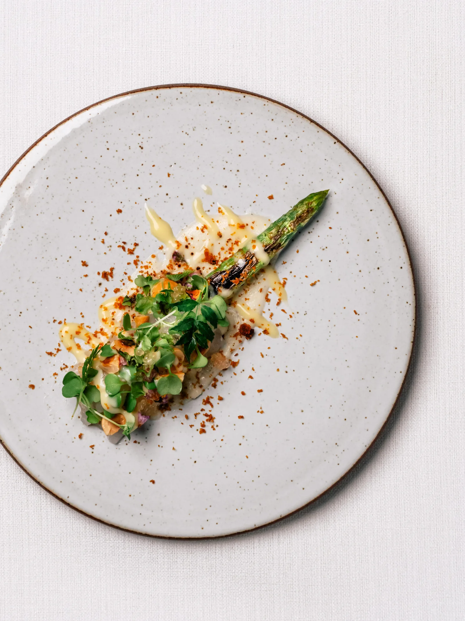 Resonance - asparagus plated dish