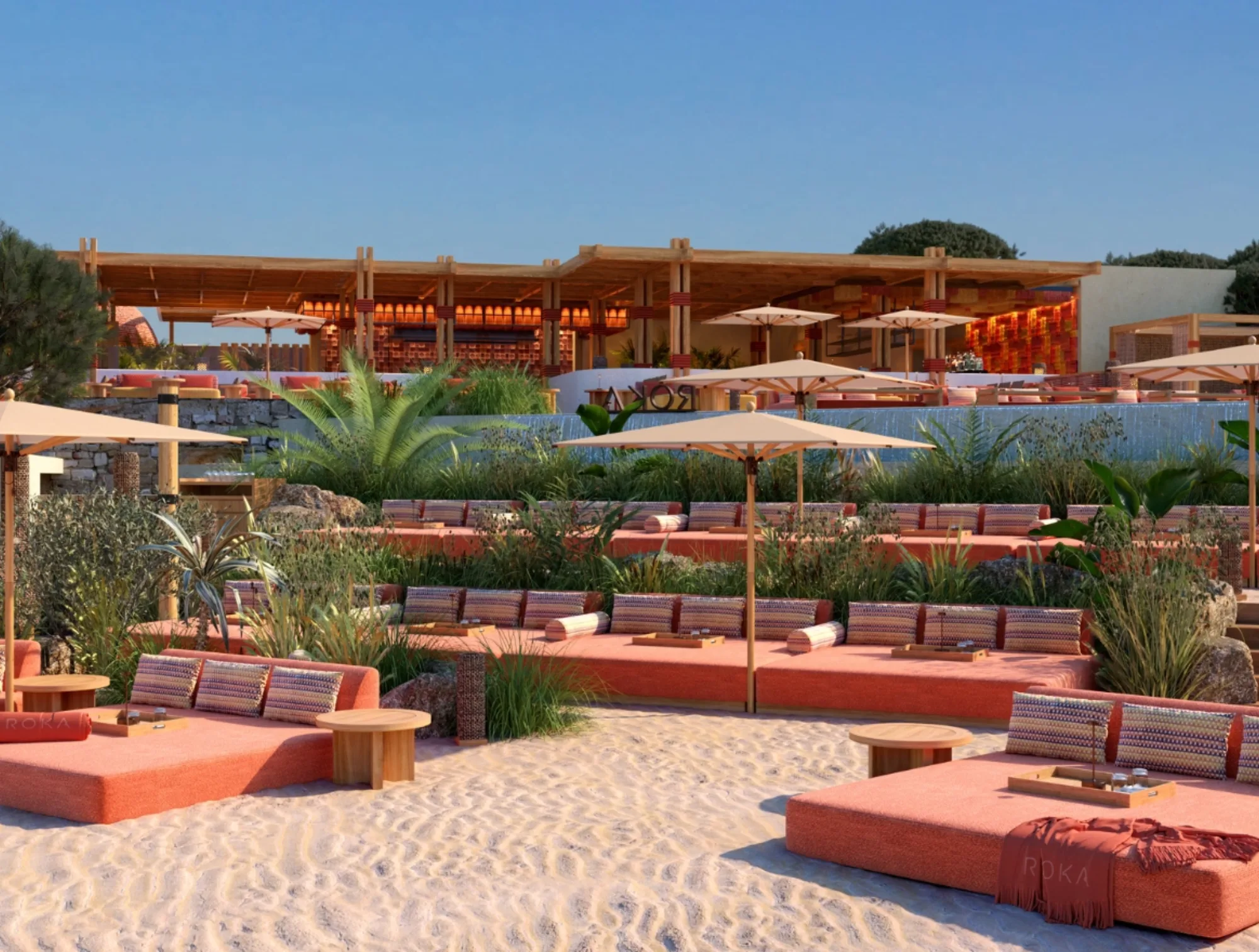 ROKA - beach club daybeds