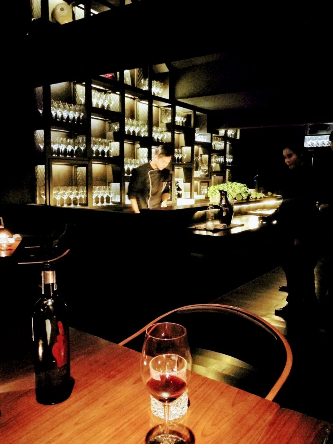 Saawaan - fix the bar backlit glassware wall dark mood