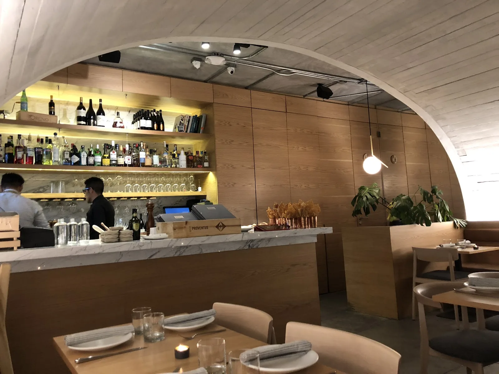 Sartoria - bar with bottle display