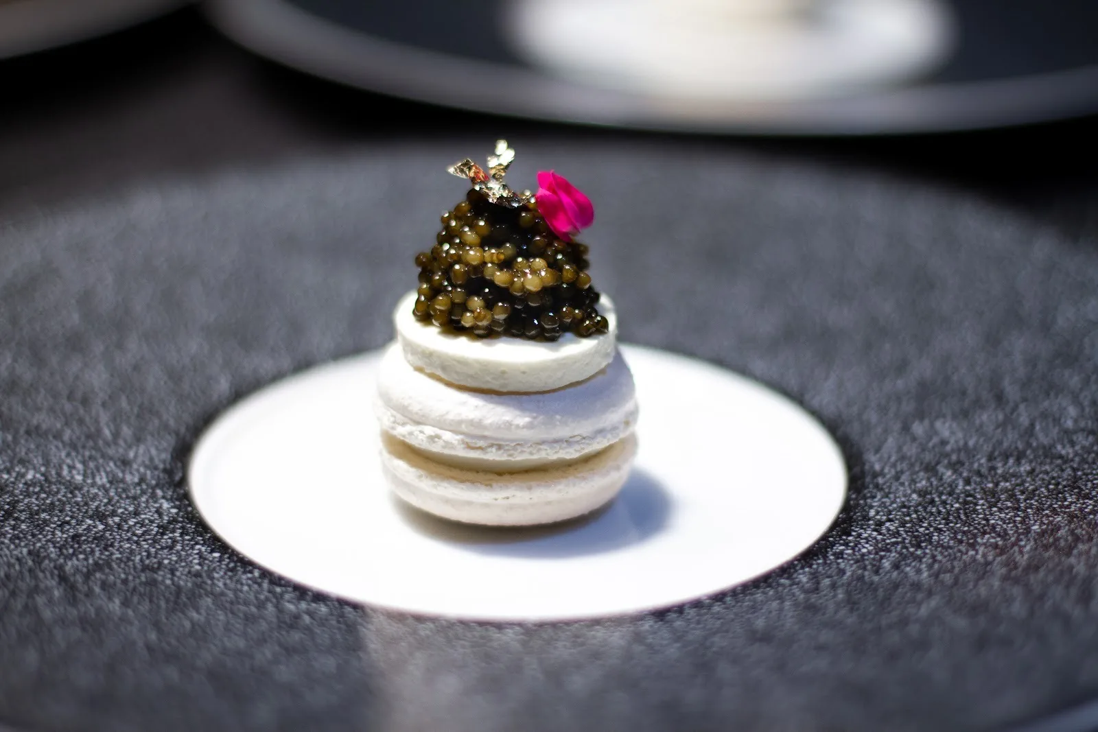 Savelberg - signature caviar topped meringue dessert