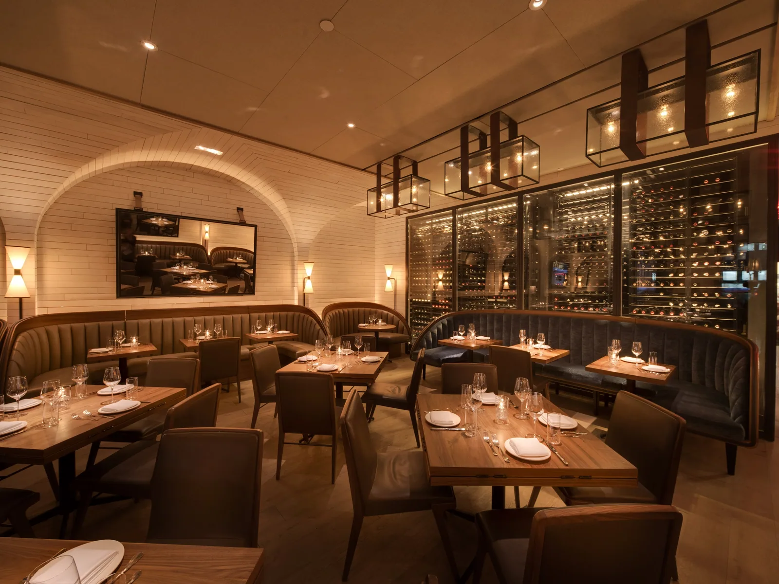 Scarpetta - dining room and wine wall