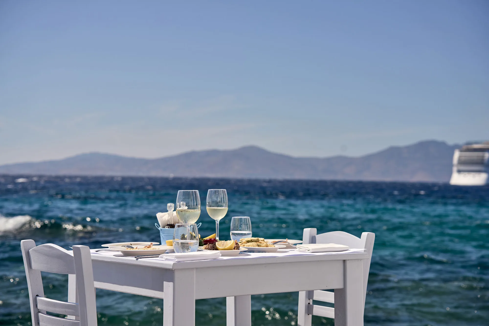 Sea Satin - waterfront table