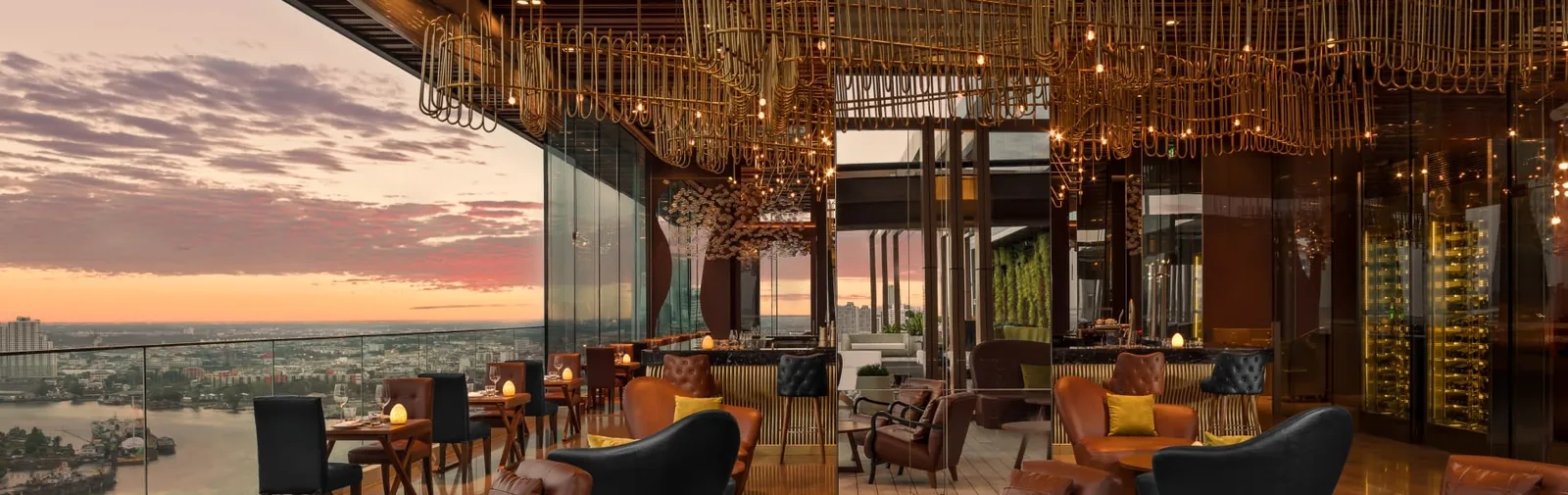 SEEN Restaurant - rooftop lounge sunset view