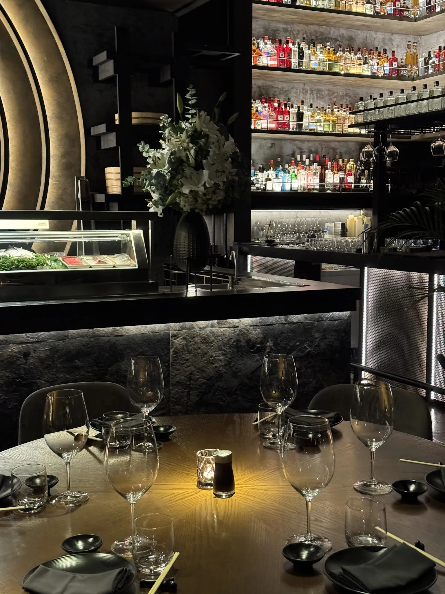 Senora Tanaka - Masaryk - bar with bottle display