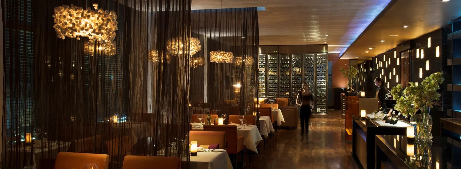 Signature - moody chandelier dining room