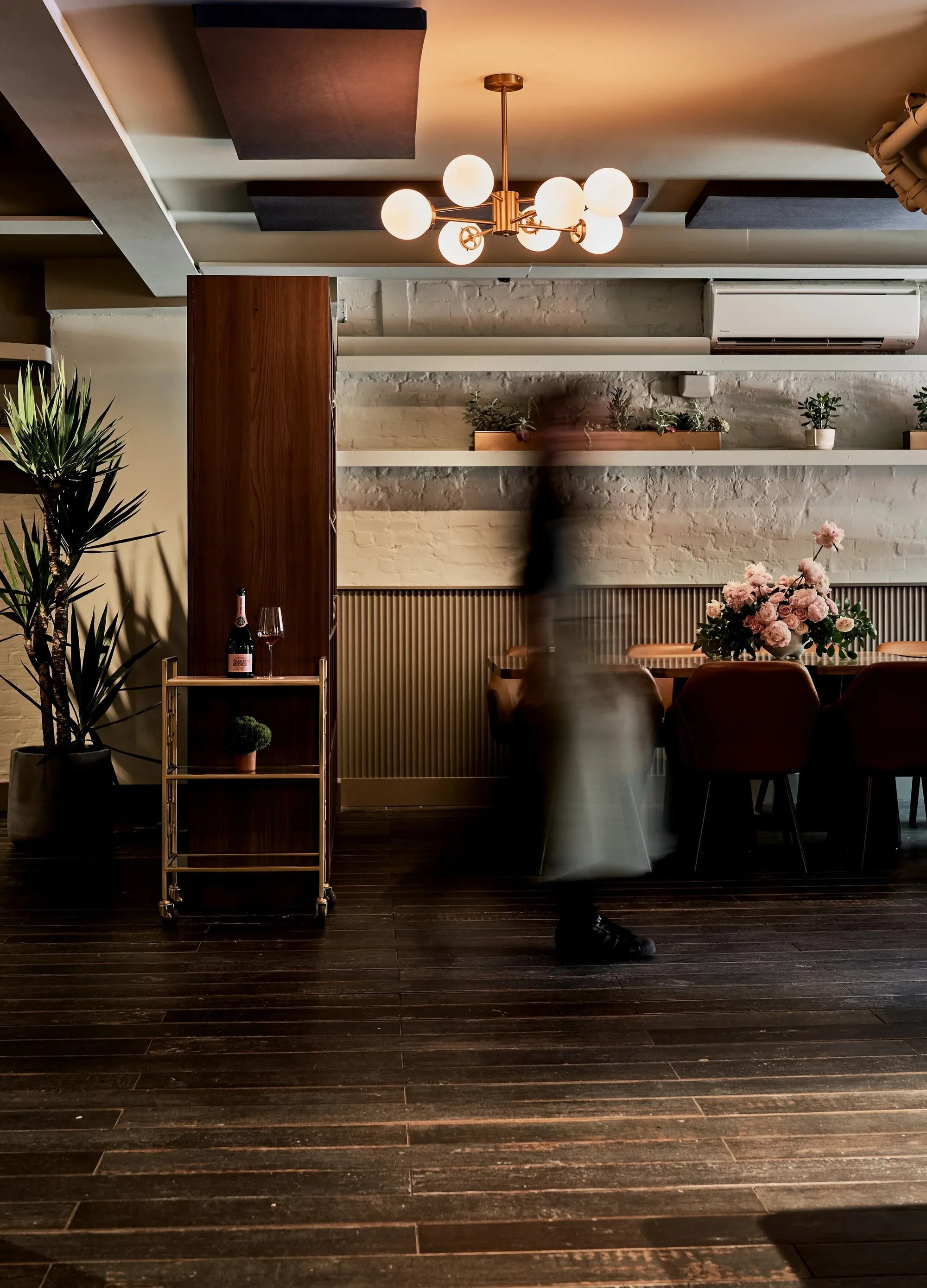 Sixty Three Clinton - dining room globe chandelier