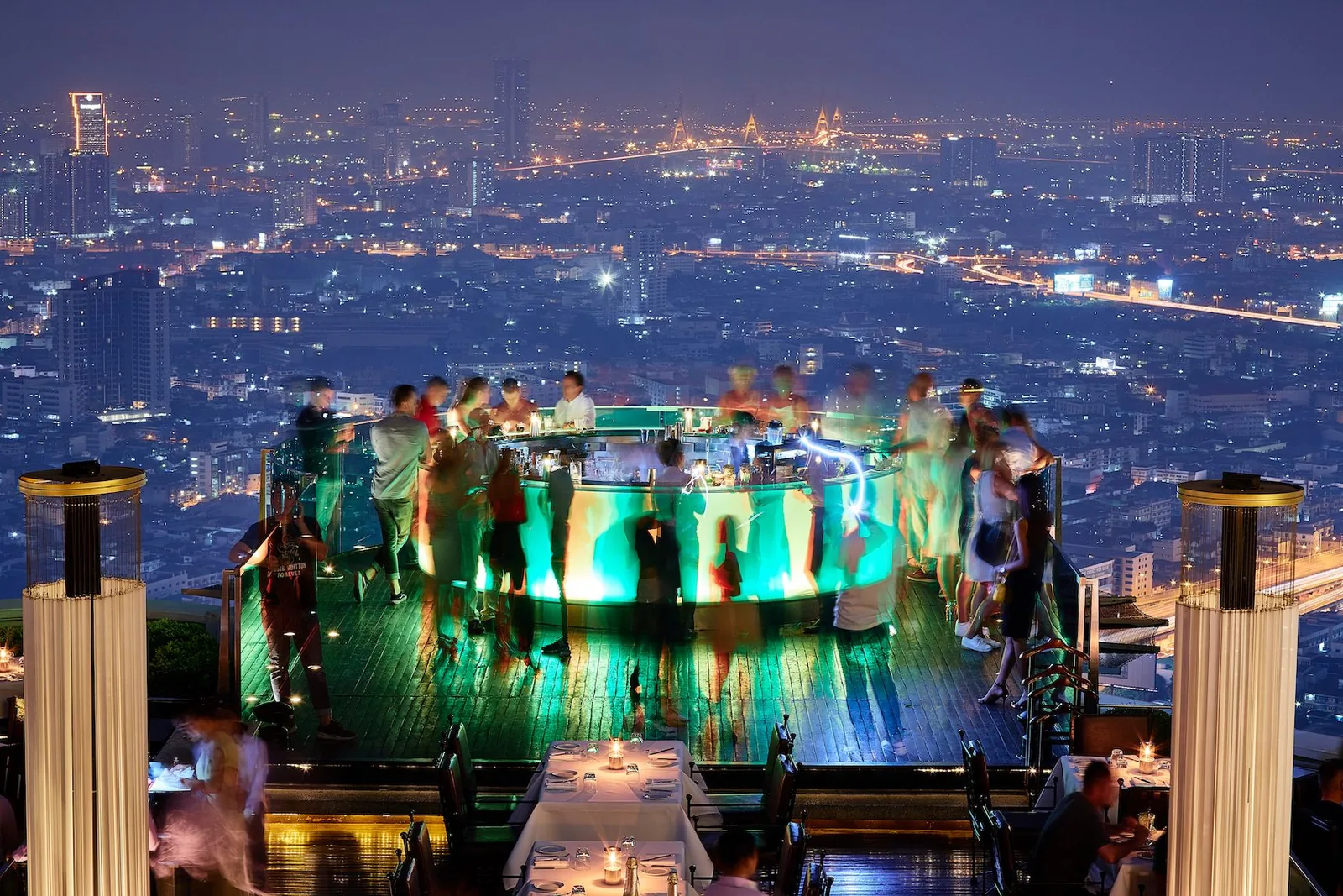 Sky Bar - rooftop bar crowd nightlife