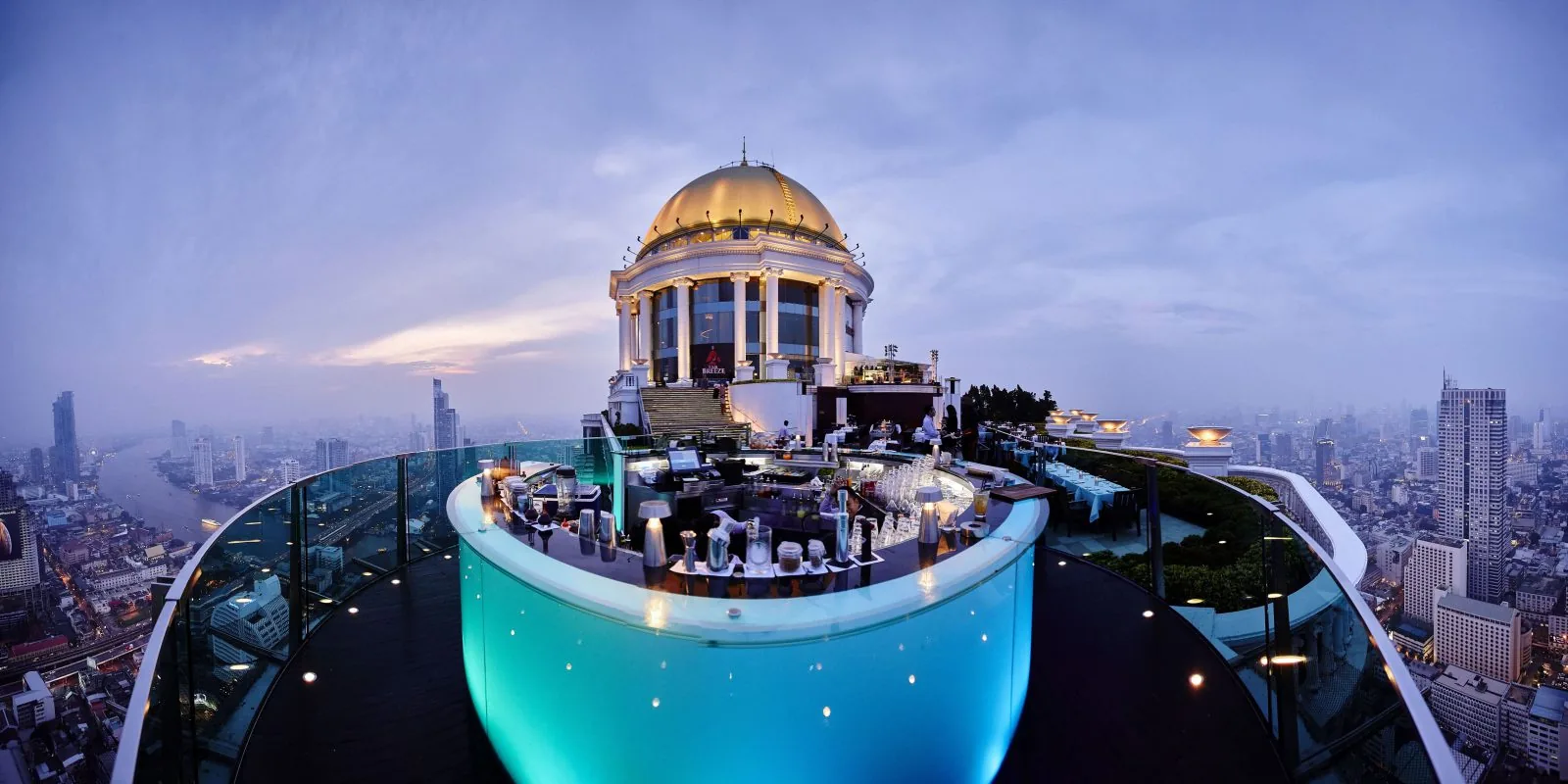 Sky Bar - golden dome bar panorama