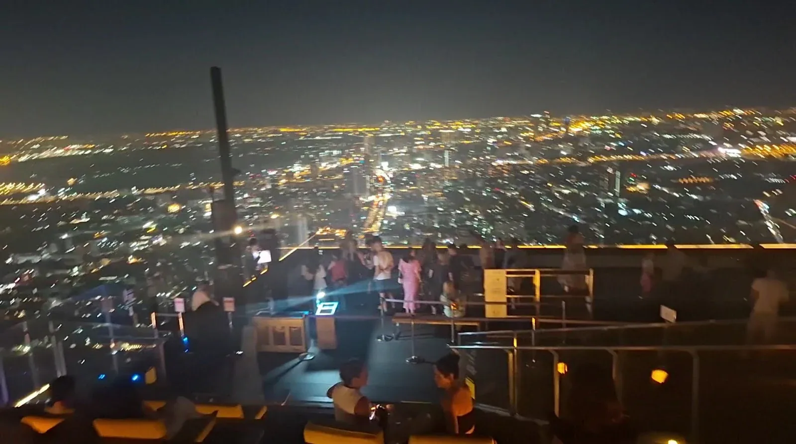 Sky Beach Bangkok - add night deck skyline string lights