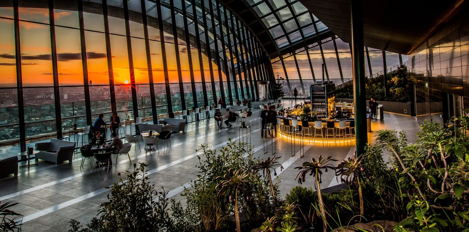 Sky Pod Bar at Sky Garden - rooftop bar in London