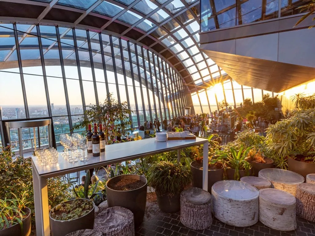 Sky Pod Bar at Sky Garden, rooftop bars in London 2