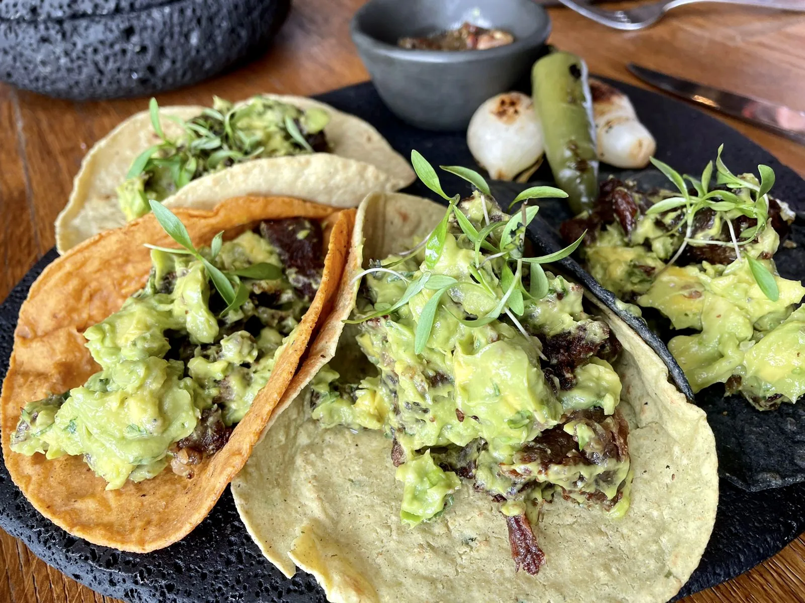 Sonora Grill Prime - short rib tacos with guacamole
