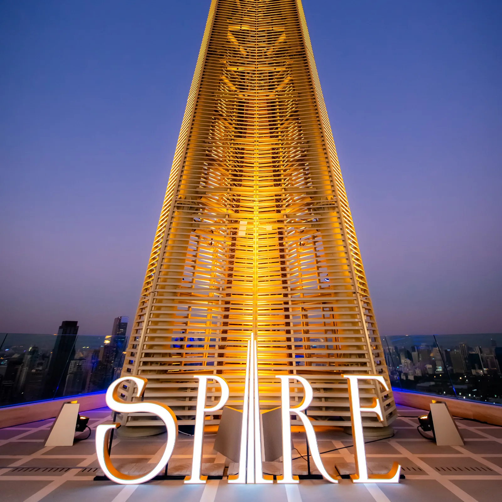 Spire Rooftop Bar - lounge seating