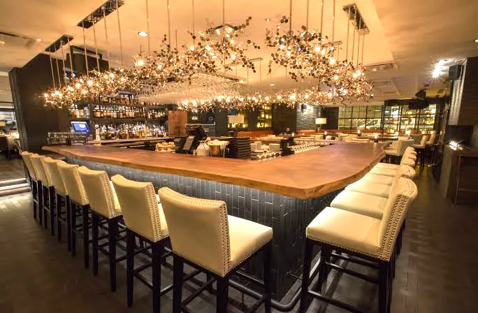 Steak 48 - chandelier dining room