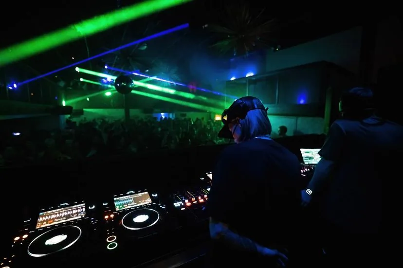 Superior Ingredients - the room dj booth lasers