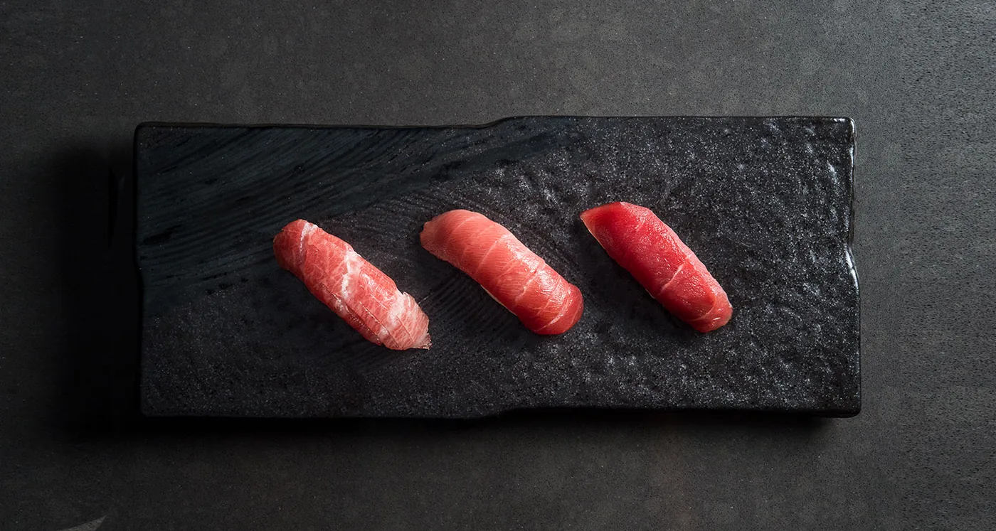 Sushi Nakazawa - tuna flight dish