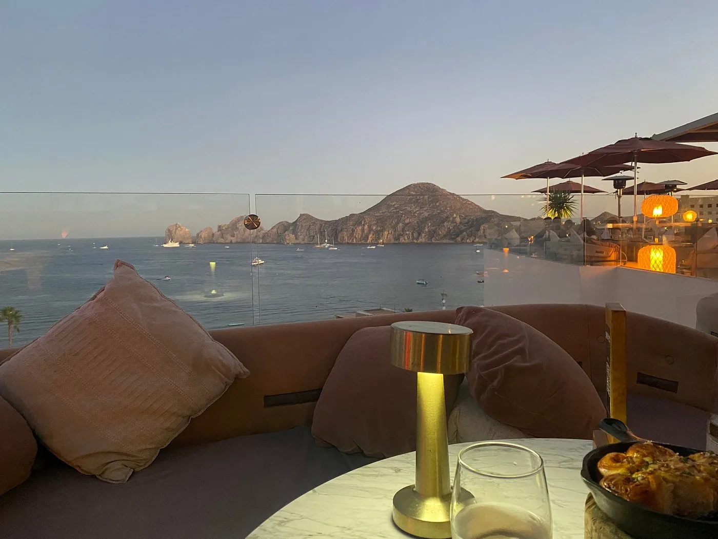 Tamara Beach Club - tamara cabo daybed arch view