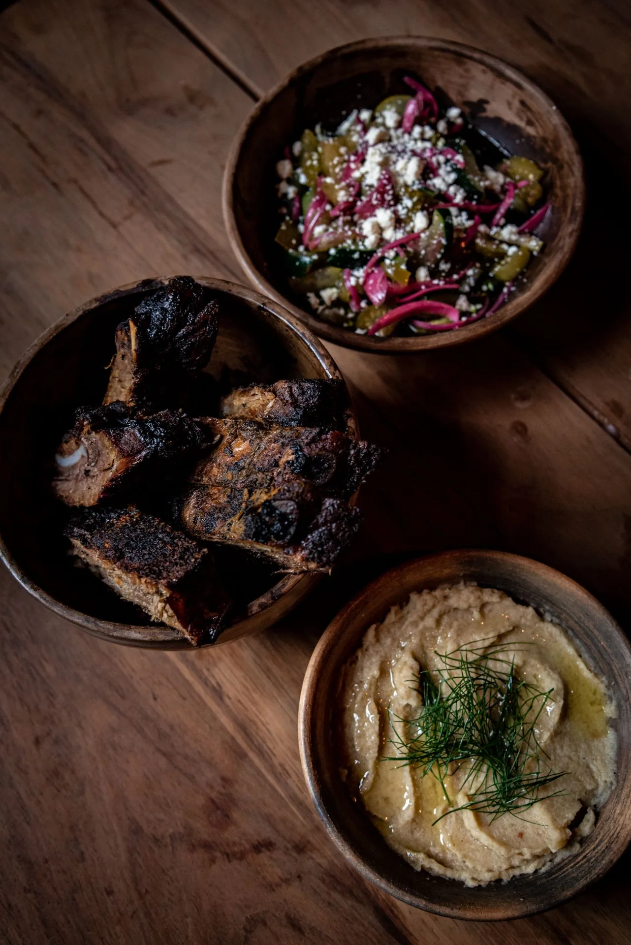Taverna - mezze dips with charred bread